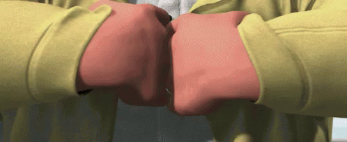 A Close Up Of A Person 'S Fist Bumping Each Other GIF