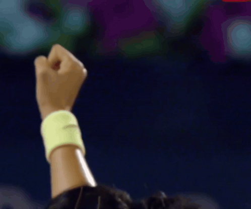 A Close Up Of A Person 'S Fist In The Air GIF