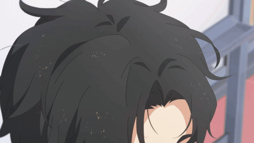 A Close Up Of A Person 'S Hair With A Few Spots GIF
