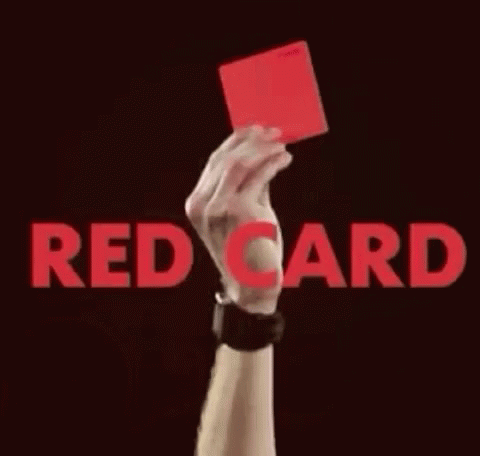 A Close Up Of A Person 'S Hand Holding Another Person 'S Hand In Front Of Red Letters . GIF