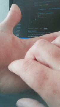 A Close Up Of A Person 'S Hand On A Screen GIF