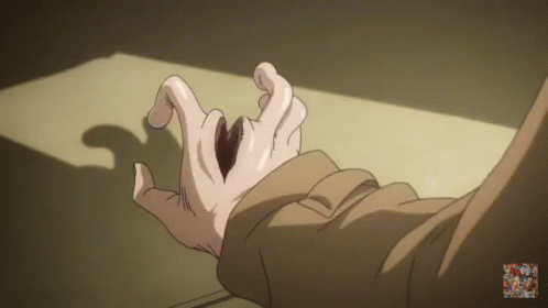 A Close Up Of A Person 'S Hand With A Shadow Behind It GIF