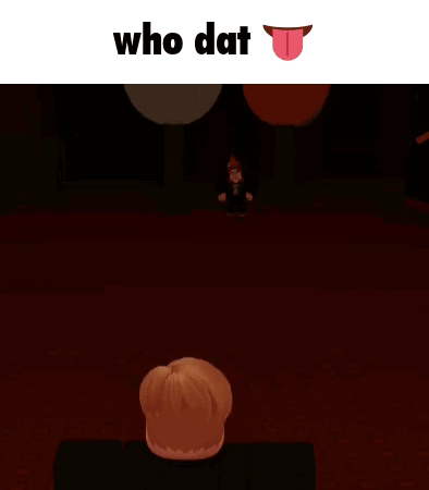 A Close Up Of A Person 'S Head With A Tongue Sticking Out And The Words `` Who Dat '' . GIF
