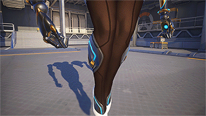 A Close Up Of A Person 'S Legs With A Shadow On The Ground . GIF
