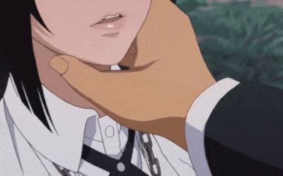 A Close Up Of A Person 'S Neck With A Hand On It GIF