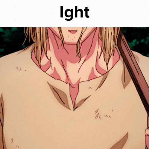A Close Up Of A Person 'S Neck With The Word Ight On Top GIF