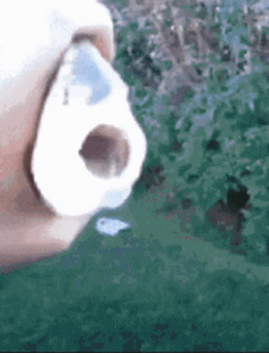 A Close Up Of A Person 'S Nose With A Hole In It GIF