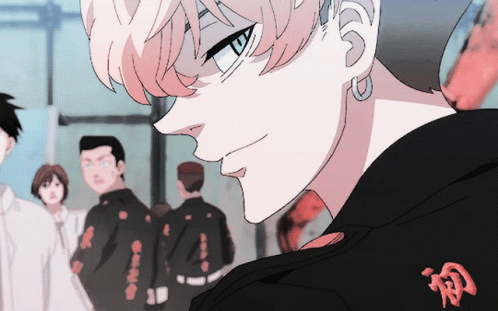 A Close Up Of A Person Wearing A Black Jacket With Chinese Characters On The Back GIF