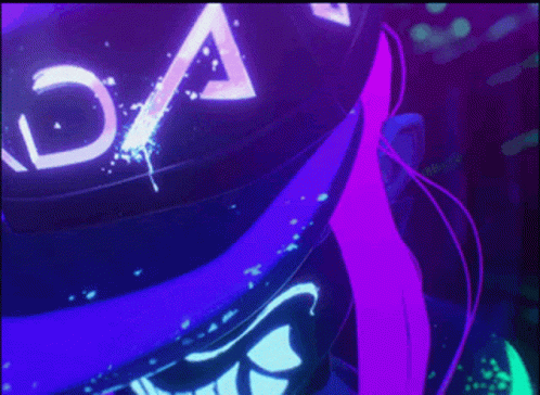 A Close Up Of A Person Wearing A Hat With The Word Akali On It . GIF