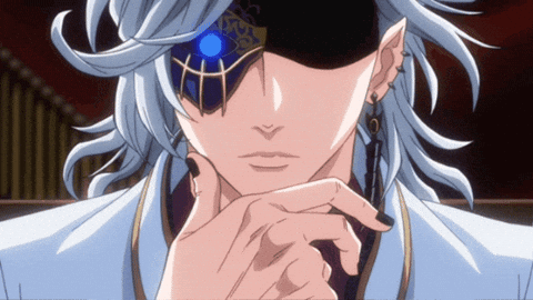 A Close Up Of A Person Wearing A Mask With A Blue Light On It GIF
