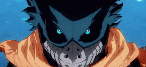 A Close Up Of A Person Wearing A Mask With Blue Eyes And A Scarf . GIF