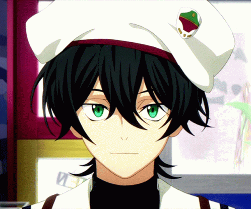 A Close Up Of A Person Wearing A White Hat With A Frog On It GIF