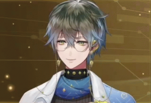 A Close Up Of A Person Wearing Glasses And A Blue Scarf . GIF