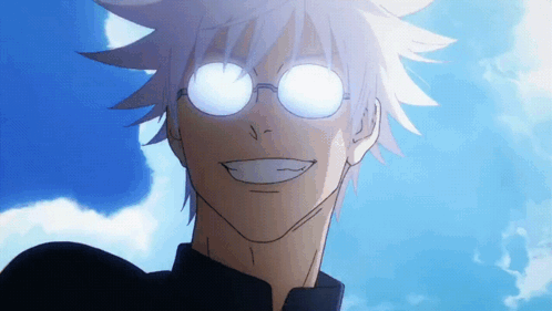 A Close Up Of A Person Wearing Glasses With Glowing Eyes GIF