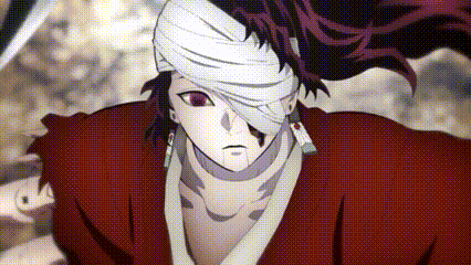 A Close Up Of A Person With A Bandaged Head . GIF