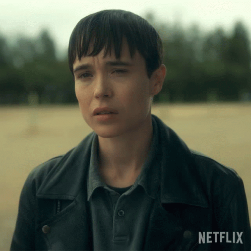 A Close Up Of A Person With A Netflix Logo On The Bottom Right GIF