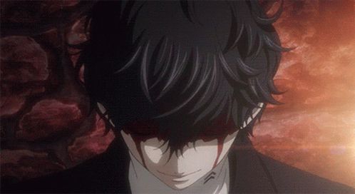 A Close Up Of A Person With Blood Coming Out Of Their Eyes GIF