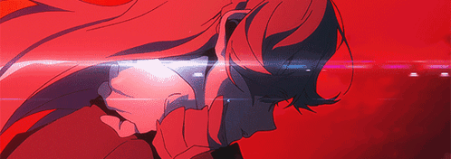 A Close Up Of A Person With Long Red Hair GIF
