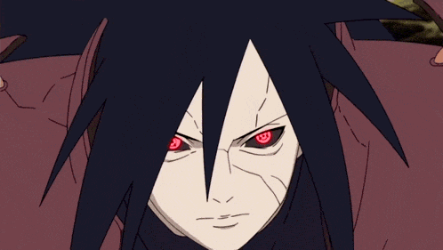 A Close Up Of A Person With Red Eyes GIF