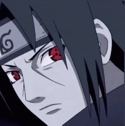 A Close Up Of A Person With Red Eyes And A Headband With The Letter G On It GIF