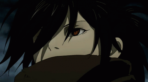 A Close Up Of A Person With Red Eyes GIF