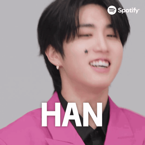 A Close Up Of A Person With The Name Han On Their Face GIF