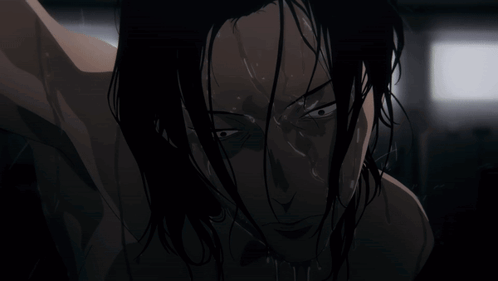 A Close Up Of A Person With Wet Hair GIF