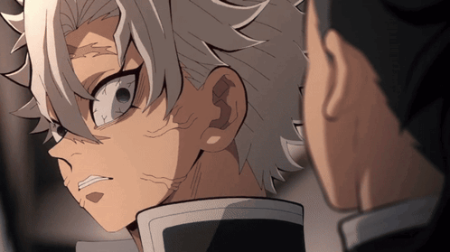 A Close Up Of A Person With White Hair GIF