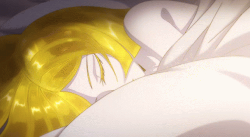 A Close Up Of A Person With Yellow Hair GIF