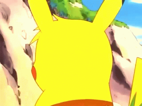 a close up of a pikachu with a slight smirk on his face