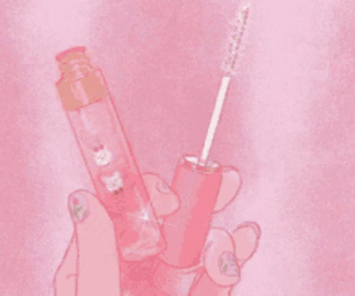 A Close Up Of A Pink Bag With A Stuffed Animal On It . GIF