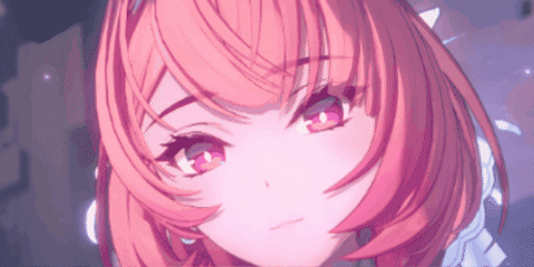 A Close Up Of A Pink Haired Anime Girl 'S Face GIF