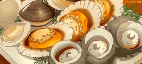 A Close Up Of A Plate Of Food On A Table With A Lot Of Different Types Of Food On It . GIF
