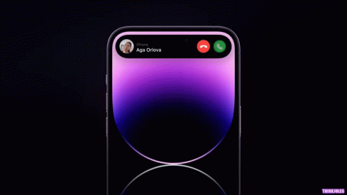 A Close Up Of A Purple Cell Phone With The Words Think Pro Written On The Bottom GIF