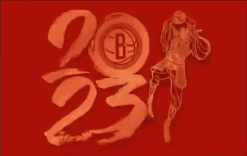 A Close Up Of A Red And Gold Sign With Chinese Characters GIF