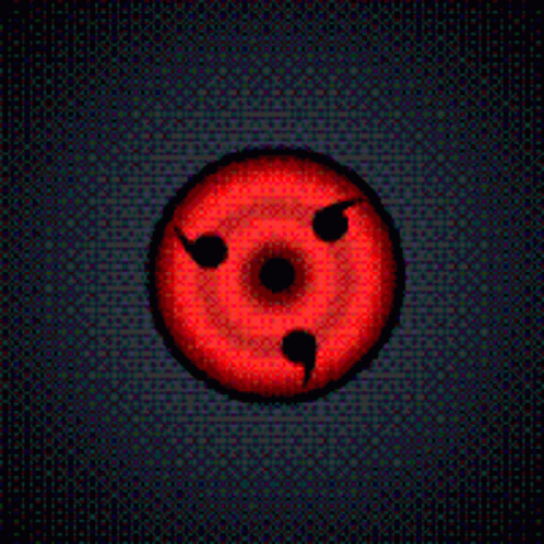 A Close Up Of A Red Eye With A Star In The Middle . GIF