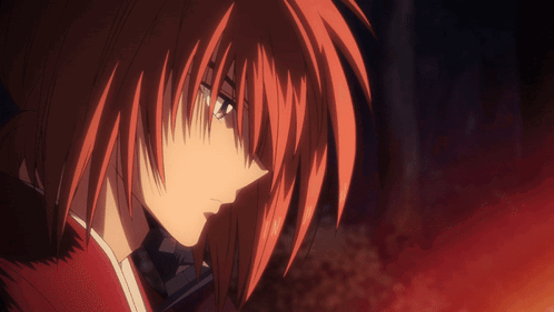 A Close Up Of A Red Haired Anime Character 'S Face GIF