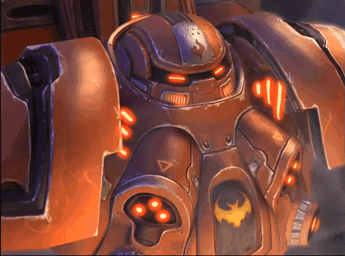 a close up of a robot with a bat on it