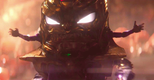 A Close Up Of A Robot With A Purple Arm GIF