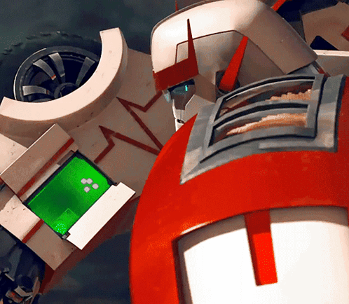A Close Up Of A Robot With The Letter L On It GIF
