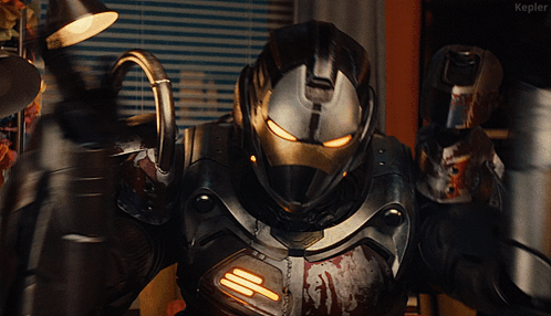 A Close Up Of A Robot With The Word Kepler On The Bottom GIF