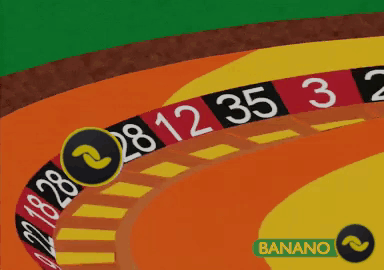 A Close Up Of A Roulette Wheel With Numbers 28 12 35 3 2 GIF