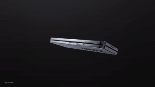 A Close Up Of A Samsung Device On A Dark Background GIF