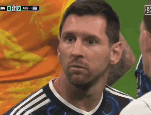 A Close Up Of A Soccer Player 'S Face During A Game Between Argentina And England GIF