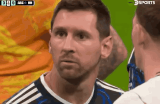 A Close Up Of A Soccer Player 'S Face With The Words Sports On The Bottom GIF