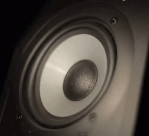 A Close Up Of A Speaker With An Arrow Pointing Up GIF