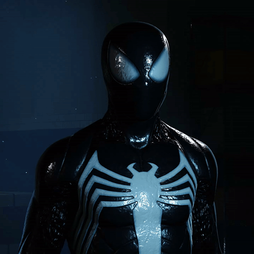 A Close Up Of A Spider Man 'S Face And Chest GIF