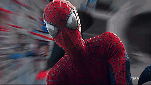 A Close Up Of A Spider Man 'S Face With The Word Liam On The Bottom GIF