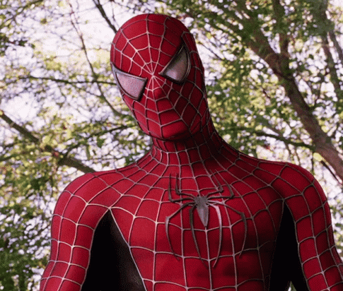 A Close Up Of A Spiderman Costume With A Spider On The Chest GIF