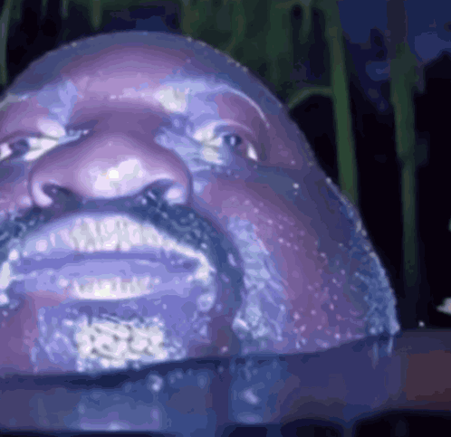Close Up Of Man's Face Statue GIF